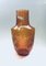 Vintage Amber Glass High Starburst Vase from Empoli, Italy, 1960s 7