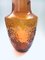 Vintage Amber Glass High Starburst Vase from Empoli, Italy, 1960s 5