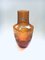 Vintage Amber Glass High Starburst Vase from Empoli, Italy, 1960s 4