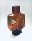 Amber Glass Low Starburst Vase from Empoli, Italy, 1960s 3
