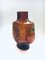 Amber Glass Low Starburst Vase from Empoli, Italy, 1960s 6