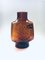 Bernsteinfarbene Niedrige Starburst Vase von Empoli, Italien, 1960er 8