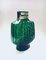 Green Ribbed Glass Low Starburst Vase from Empoli, Italy, 1960s 1