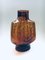 Amber Ribbed Glass Low Starburst Vase from Empoli, Italy, 1960s, Image 4