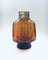Bernsteinfarbene Niedrige Starburst Vase aus Glas von Empoli, Italien, 1960er 7