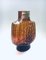 Amber Ribbed Glass Low Starburst Vase from Empoli, Italy, 1960s 8