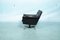 Mid-Century Black Leather Swivel Lounge Chair, 1960s, Image 11