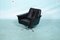 Mid-Century Black Leather Swivel Lounge Chair, 1960s 13