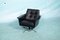 Mid-Century Black Leather Swivel Lounge Chair, 1960s 16