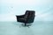 Mid-Century Black Leather Swivel Lounge Chair, 1960s, Image 15