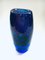 Vase Bullicante Moderne en Verre Soufflé à la Main Bleu et Violet 3