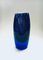 Modern Hand Blown Art Glass Bullicante Vase in Blue and Purple 5