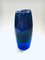 Modern Hand Blown Art Glass Bullicante Vase in Blue and Purple 6