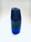 Modern Hand Blown Art Glass Bullicante Vase in Blue and Purple 7