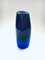 Modern Hand Blown Art Glass Bullicante Vase in Blue and Purple, Image 7