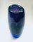 Modern Hand Blown Art Glass Bullicante Vase in Blue and Purple 2