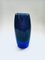 Modern Hand Blown Art Glass Bullicante Vase in Blue and Purple 10