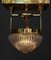 Art Deco Ceiling Lamp with Cut Glass, Vienna, 1920s 4