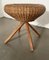 French Wicker Stool Footrest, 1960s, Image 1