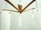 Glass & Teak Pendant Light, 1960s, Image 4