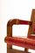 Red Leather & Wood Armchairs, 1930s, Set of 2, Image 7