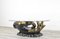 Sculptural Brass Effect & Glass Coffee Table 4