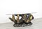 Sculptural Brass Effect & Glass Coffee Table 6