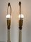 Vintage Honi Chilo Tischlampen aus Holz & Messing, 1970er, 2er Set 8