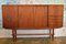 Danish Highboard in Teak with Bar and Sliding Doors 1