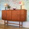 Danish Highboard in Teak with Bar and Sliding Doors 11