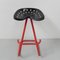 Vintage Steel Bar Stool with Tractor Seat 6
