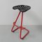 Vintage Steel Bar Stool with Tractor Seat 1