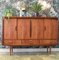 Danish Highboard in Teak with Bar Cabinets and Sliding Doors 19