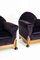 Amsterdam School Purple Velvet Lounge Chairs, Netherlands, 1930s, Set of 2 7