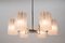 Chandelier with Chrome & Crystal Glass Tubes from Doria, 1970s, Image 7