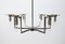 Chandelier with Chrome & Crystal Glass Tubes from Doria, 1970s, Image 12