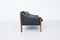 Scandinavian Sofa in Rosewood and Black Leather, Denmark, 1960, Image 17
