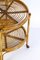 Mid-Century Italian Bamboo and Rattan Round Bar Cart, 1960s 4