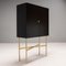 Black & Brass Lacquered Wood Cocktail Cabinet from Bontempi Casa 2