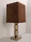 Italian Table Lamp with Suede Shade, 1970s, Set of 2 3