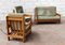 Solid Oak Sofa Set with Sofa and 3 Armchairs, Set of 4 3