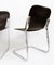 Black Leather and Chrome Chairs, Set of 4 5