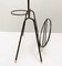 Black Lacquered Metal Bambi Magazine Rack and Plant Holder, 1960s 7