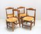 Light Oak Straw Chairs by Guillerme and Chambron for Votre Maison Editor, Set of 4 3
