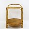 Mid-Century Modern Bamboo & Cane Side Table Bar, Image 4