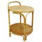 Mid-Century Modern Bamboo & Cane Side Table Bar, Image 1