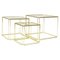 Gold ‘Isocèle’ Nesting Tables by Max Sauze for Atrow, 1970s, Set of 3 1