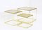 Gold ‘Isocèle’ Nesting Tables by Max Sauze for Atrow, 1970s, Set of 3 8