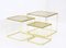 Gold ‘Isocèle’ Nesting Tables by Max Sauze for Atrow, 1970s, Set of 3, Image 8