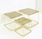 Gold ‘Isocèle’ Nesting Tables by Max Sauze for Atrow, 1970s, Set of 3 7